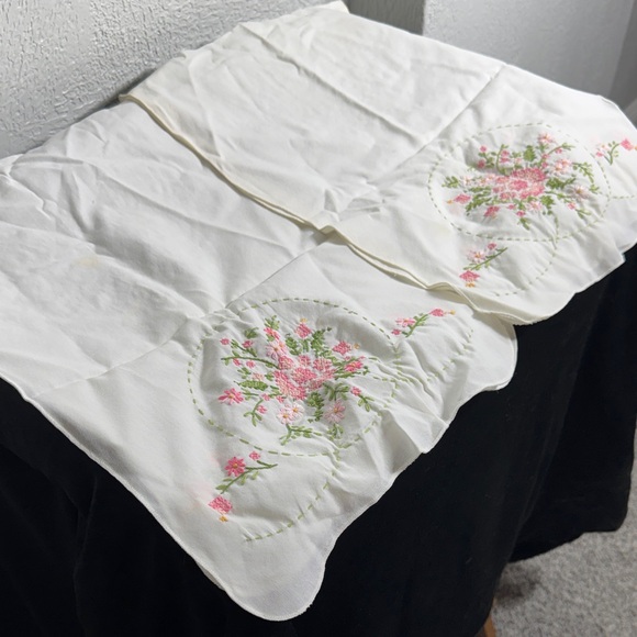 Floral Hand-Embroidered Table Runners - Picture 2 of 5